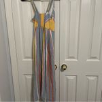 Urban Outfitters Yellow Blue Vertical Striped Button Down Summer Dress Women XS Photo 7