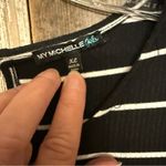 My Michelle  Black and White Striped Jumpsuit 90’s size XL Photo 3