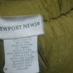 Newport News  1X Cotton Short Sleeved Mustard Drawstring Neck Peasant Crop Top Photo 2