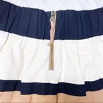 Anthropologie Striped Colorblock Mini Skirt Tan White Black XS Photo 5