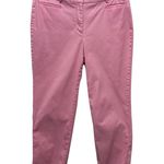 Talbots Women The Perfect Crop Pants 12 Pink Stretch Capri Preppy Coastal Beach Photo 0