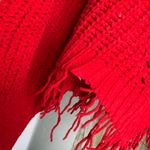 No Boundaries  Red Chunky Cropped Fringed Sweater Pullover XXXL 3X Photo 3