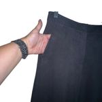 ZARA BASIC BLACK CROPPED WIDE LEG SUEDE SOFT DRESS PANTS XS POCKETS HIGH RISE Photo 5