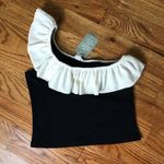 H&M  Black/Cream One Shoulder Top NWT Photo 2