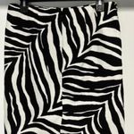 Talbots Black White Zebra Mini Skirt 8P A Line Whimysgoth Slit Modern Abstract Photo 1