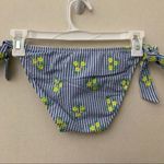 J.Crew Side Tie Bikini Bottoms Seersucker Embroidered Floral Womens Size XS Photo 3