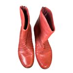 Cobb Hill CAI04BG Shannon Red Leather Chunky Heel Ankle Booties Size 6.5 Photo 7