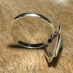 Sterling Silver Turquoise Flower 925  Ring Photo 6