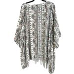 Billabong  Geometric Print Salty Waves Kimono Cardigan White Women's Size S/M/P/M Photo 2