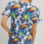 Farm Rio  x Anthropologie Aves Motif Island Inspired Cotton Graphic Tee XS Photo 6