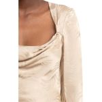 Significant Other Yves Maxi Gown Dress Fawn Womens Size 4 Gold Photo 1