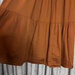 Old Navy Tiered Button Front A-Line Brown Midi Skirt in Size Large Photo 9