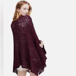 Free People In My Element Plum Boho Bell Sleeve Kimono Cardigan Sweater Sz Small Photo 1