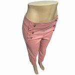Love‎ Scarlett Straight Leg Cropped Ankle Pants Pull On Dusty Coral Pink 10 Pink Photo 12