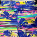 FILA ‎ Sport Running Shorts Large Multicolor Palm Trees Photo 2