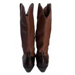 Coldwater Creek ‎ Vintage Brown Tooled Leather Cowboy Boots Women's Size 10 M Photo 4