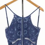 NBD  x Revolve Alijah Blue Floral Lace Halter Open Back Romper NWT size XL Photo 4