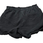 Aerie  Gauze Shorts Black Elastic Waist Pockets Size M Photo 0
