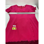 Womans Nancy Crystal Short Sleeve Maxi Dress 16 Pink Scoop Neck Lined Slit Photo 4