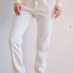 Donni white vintage fleece jogger size medium athleisure loungewear Photo 0