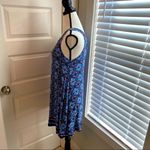 Soulmates  || Blue/red/white print sleeveless tunic top Photo 1