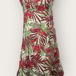 Vintage Y2K Gap Stretch Tropical Floral Print Strapless Dress Women’s Size 6 Red Photo 0