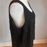 Vintage beaded Black Sleeveless Top Photo 4