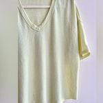 Entro V-Neck Dolman Sleeve Bright Green Tee, Women’s Casual Waffleknit Blouse Photo 4