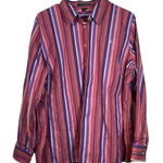 Ralph Lauren Lauren  Pink Purple Orange StripedButtoned Blouse Size 1X EUC #4475 Photo 0