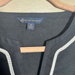 Brooks Brothers Black White Embroidered Top | Medium Photo 1