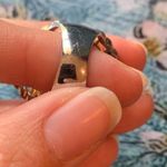 Statement Ring Gold Plated White Enamel Scale Photo 8