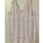 ASOS NWT Curve Mauve Textured Sheath Mini Dress V-Neck Sleeveless Eyelash Fringe Photo 7