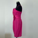 Chic Asymmetrical Pink Dress with Bow Size 6 Photo 2