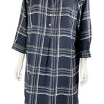 Loft  Outlet Womens Long Sleeve Dress Shirt‎ Large Petite Plaid Multicolor V-neck Photo 0