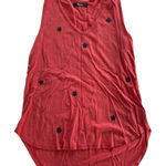 Michael Lauren  Tank‎ Top Women X Small Red Star Embroidered V-Neck Revolve Photo 0