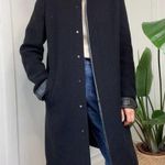 Vince Wool Blend with Lamb Leather Coat Stand Up Collar Size 6 Photo 0