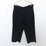 St. John Collection Pants Size 14 Black Santana Knit Cropped Minimal Quiet Luxe Photo 1