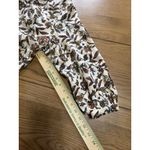 Faherty Portia Linen Blend Top Floral Peasant V Neck Size Small Cottagecore Photo 8
