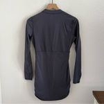 Athleta  Half Zip Ruched Guard Longline Top Gray Small Photo 4