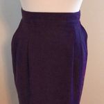 Dark Purple Vintage Wool Skirt Size 4 Photo 5