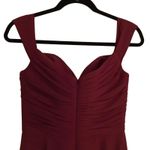 DESSY COLLECTION Vivian Diamond 2970 Claret Off the Shoulder Draped Dress $284 Red Size 14 Photo 9