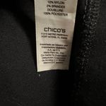 Chico's Womens 1 (8/10) Black Leopard Sheath Dress 3/4 Sleeves Exposed Zipper Photo 7