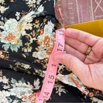 Ark & Co. Black Floral Mini Fit Flare Triangle Puff 3/4 Sleeve Dress M Photo 2