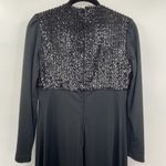 Vintage Shawn Jos 1970s Formal Gown Maxi Dress Black Sequin V Neck Womens Small Photo 5