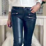 H&M Faux Leather Moto Pants Photo 0