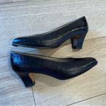 Salvatore Ferragamo  Women’s Brown Snakeskin Leather Almond Toe Heels Size 7.5 Photo 1