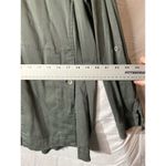 Soft Surroundings Green Tencel Cotton blend Roll Tab Sleeves Button Down Top XL Photo 4