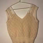 Anthropologie NWTs Maeve For  Lace Sleeve Sweater Top One Size Photo 4