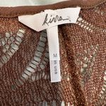 Kirra Women  Sz: M Brown Loose Fit Lace Back Boxy Oversized Lightweight Flowy Top Photo 5