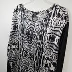 Thomas Wylde Black White Silk Long Sleeve Blouse Dress Neo Photo 2